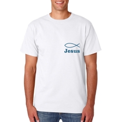 Tricou barbati diferite culori, peste, Jesus